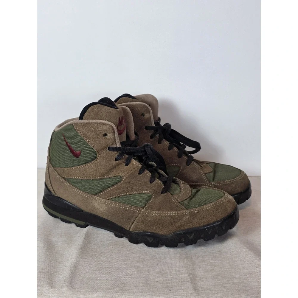 90s Nike ACG Caldera Boots Brown Suede Trail Shoes Size 11